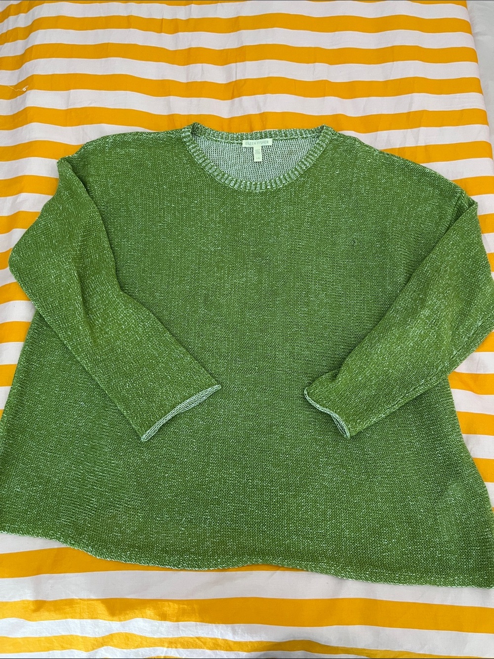 Eileen Fisher Green Crewneck Sweater